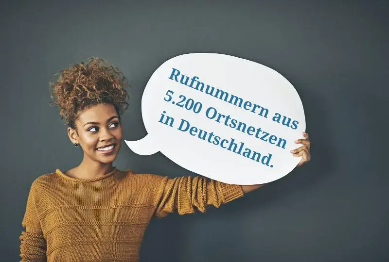 Deutsche Rufnummern aus 5.200 Ortsnetzen