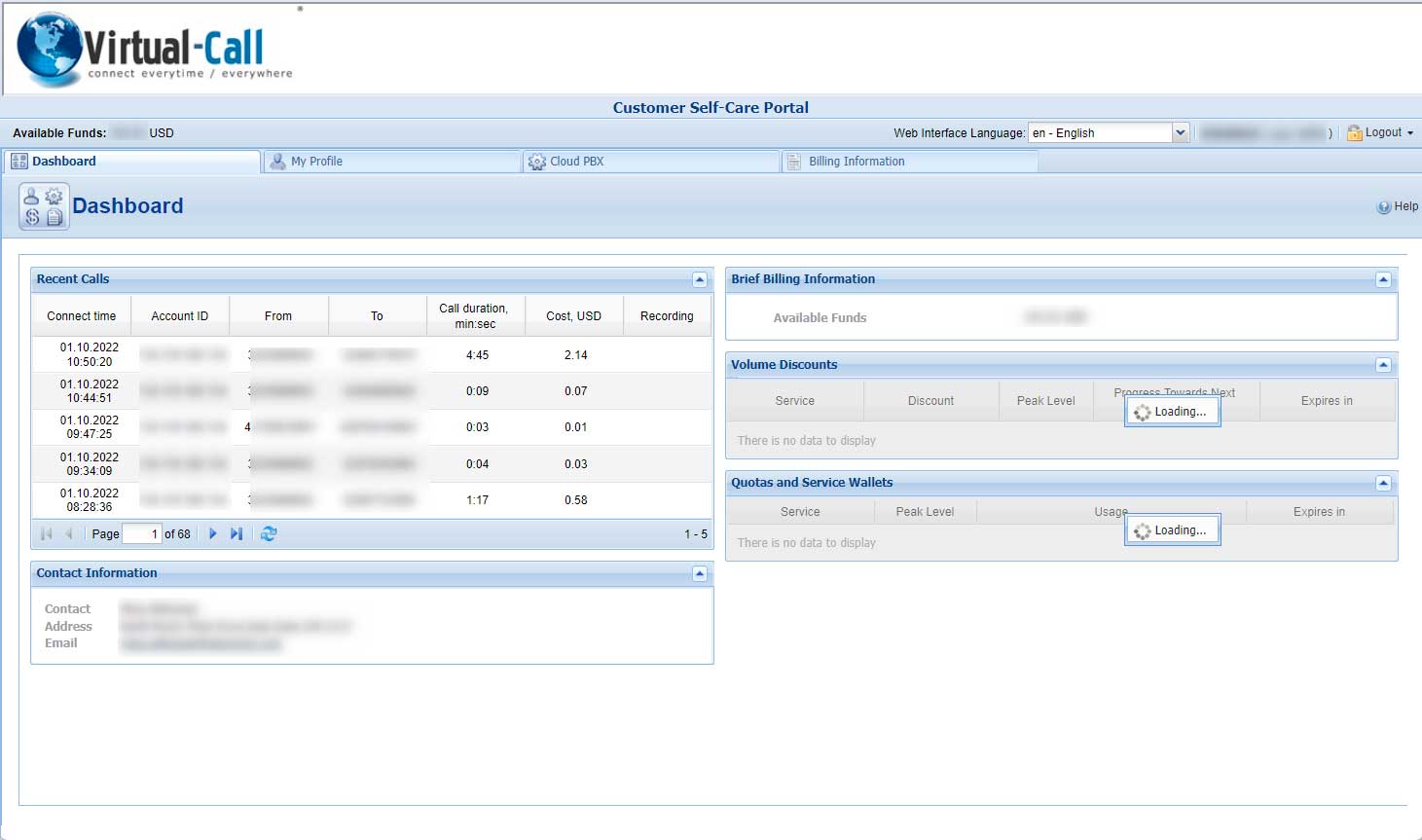 SIP Trunk from Virtual-Call with many features and easy to manage